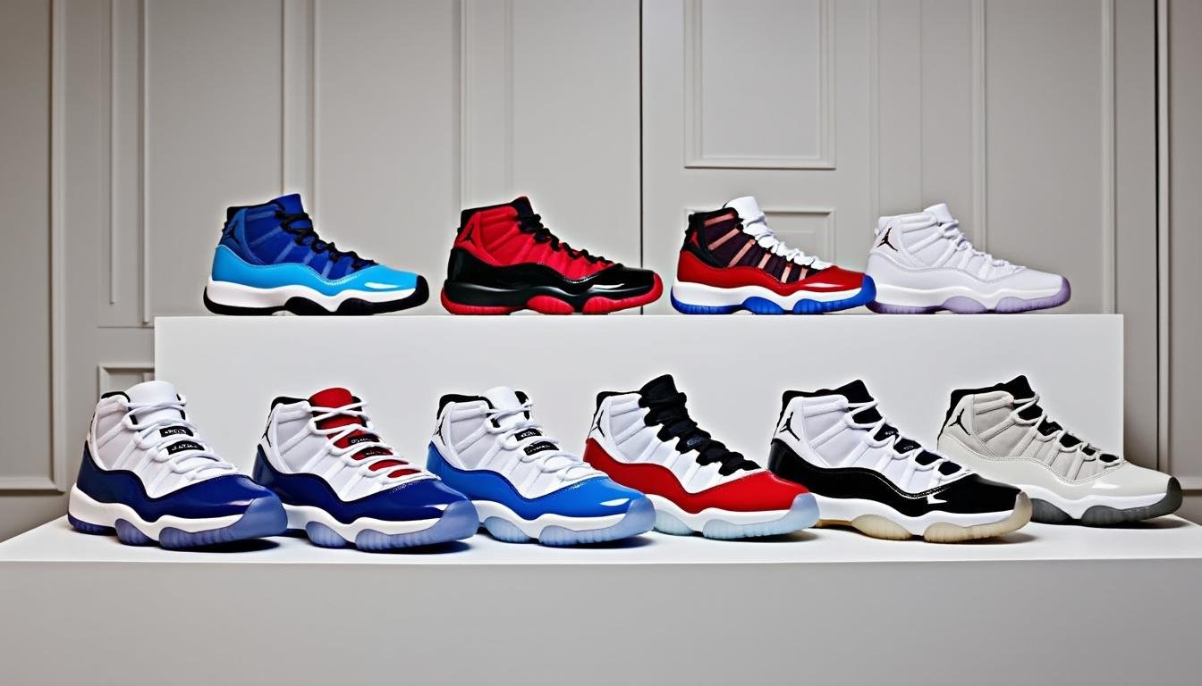 découvrez l'air jordan 11, la sneaker en cuir verni qui a transformé l'univers des sneakers et consolidé la légende de la ligne jordan. alliant style, confort et performance, cette icône du basketball est un must-have pour tous les passionnés de mode et de sport.