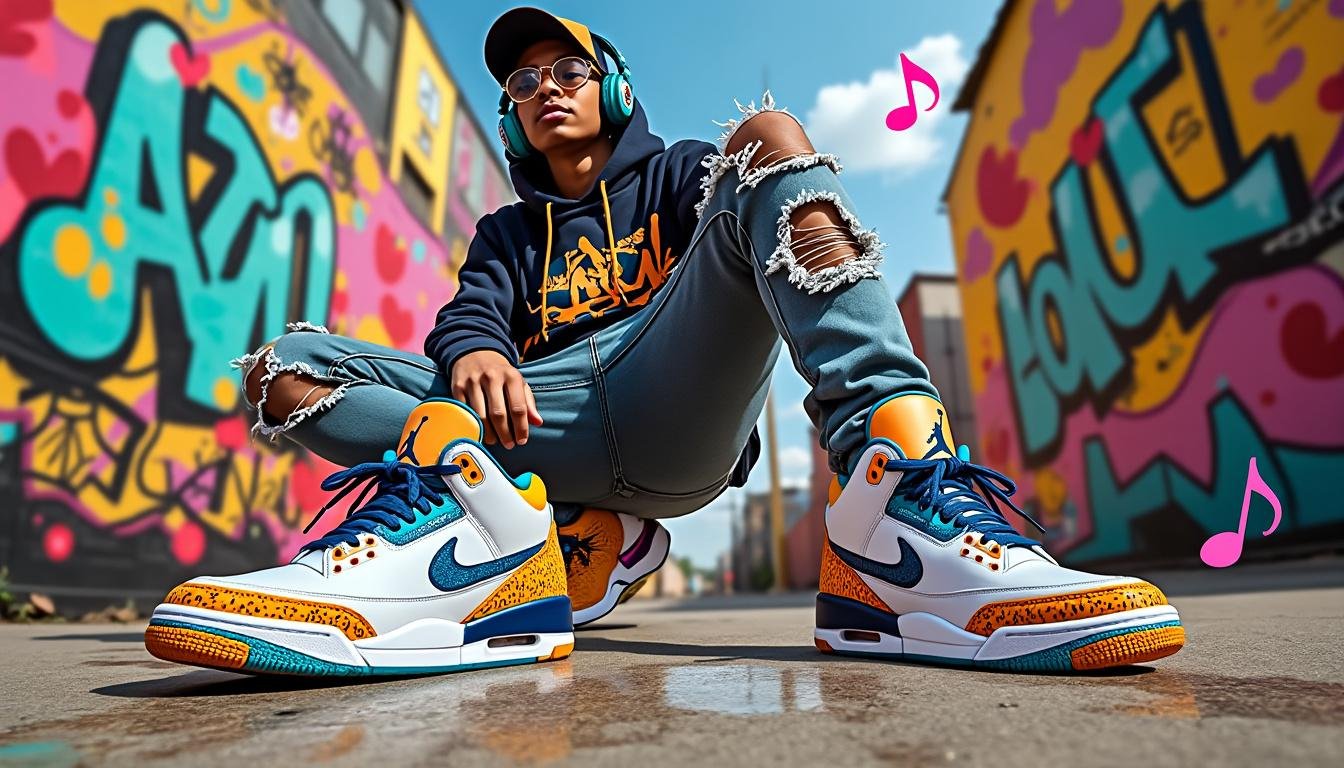 découvrez la collaboration emblématique entre j balvin et air jordan 3, où la mode rencontre la musique. un hommage vibrant à la culture urbaine, cette fusion colorée et audacieuse promet de redéfinir les tendances sneakers. ne manquez pas cet événement qui célèbre créativité et style!