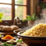 découvrez les origines fascinantes du couscous traditionnel, un plat emblématique de la gastronomie maghrébine. plongez dans les secrets de sa préparation, les ingrédients authentiques et les techniques transmises de génération en génération. savourez l'histoire et la culture qui se cachent derrière ce délice culinaire.