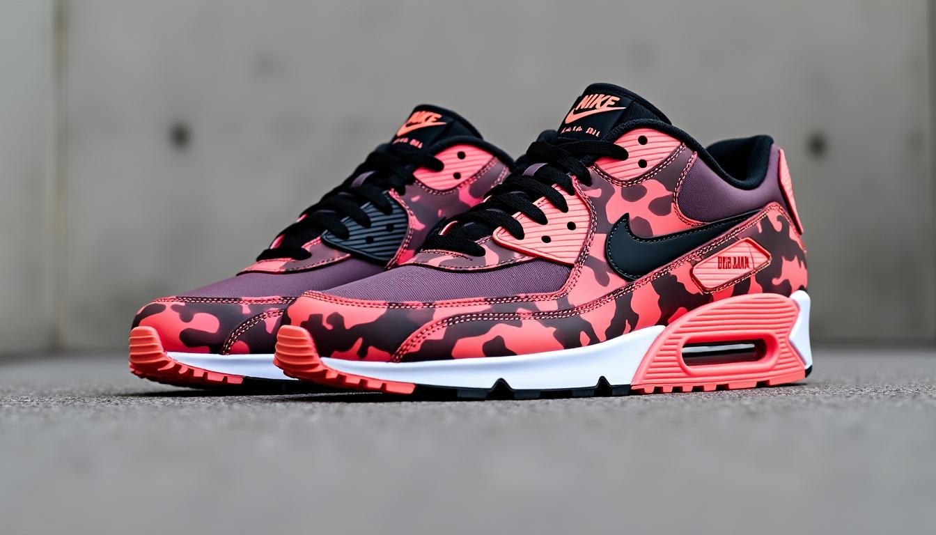 plongez dans l'univers de la mode avec la nouvelle nike air max 90 'reverse duck camo'. découvrez un style audacieux et unique qui allie confort et performance, parfait pour tous les passionnés de sneakers. ne manquez pas cette édition limitée qui redéfinit l'icône classique.