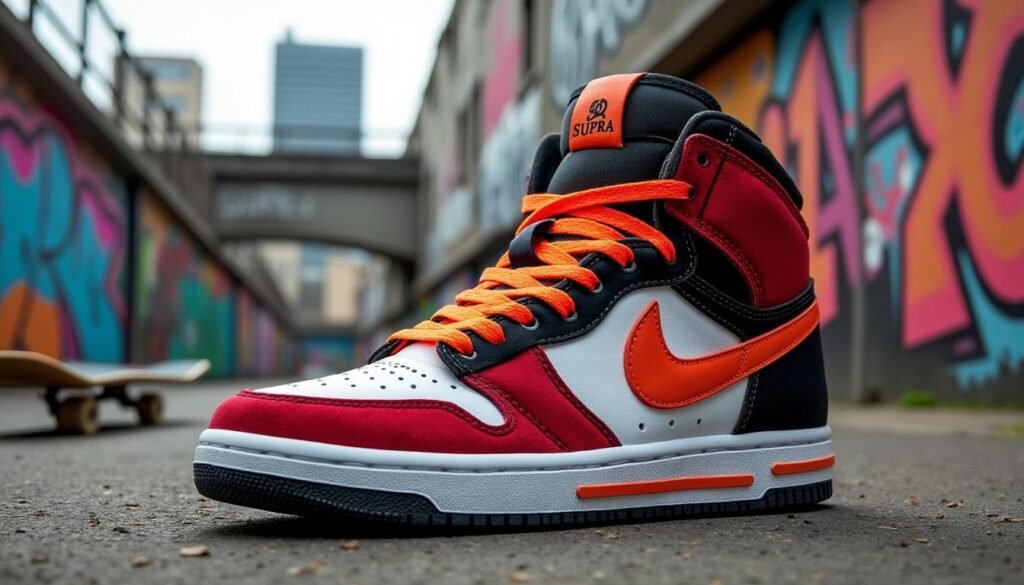 découvrez la supra skytop, la sneaker montante emblématique qui a révolutionné les cultures skate et hip-hop des années 2000. alliant style audacieux et confort inégalé, cette chaussure est devenue un incontournable pour les amateurs de mode urbaine.
