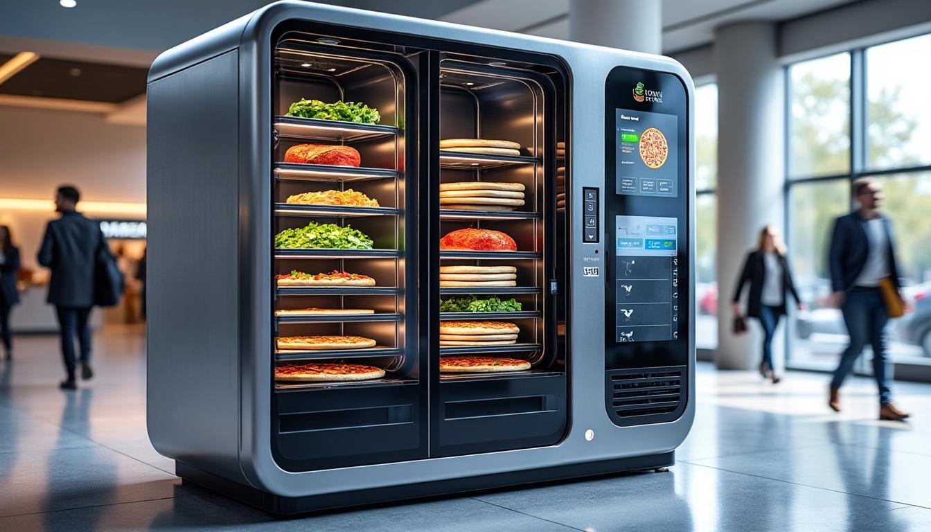 découvrez le fonctionnement d’un distributeur automatique de pizzas : de la commande à la cuisson, suivez chaque étape et comprenez comment ces machines vous servent une pizza chaude en quelques minutes.