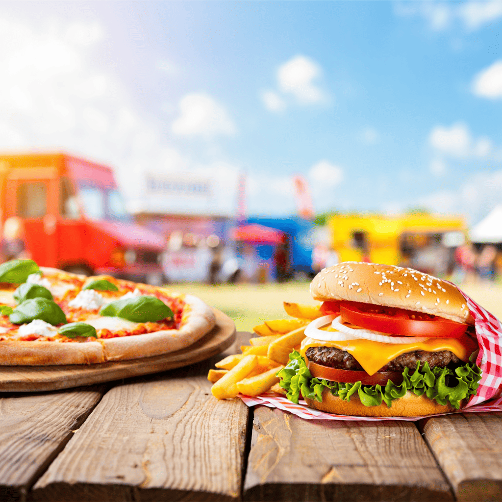 Street-food : pizza et burger, culture food